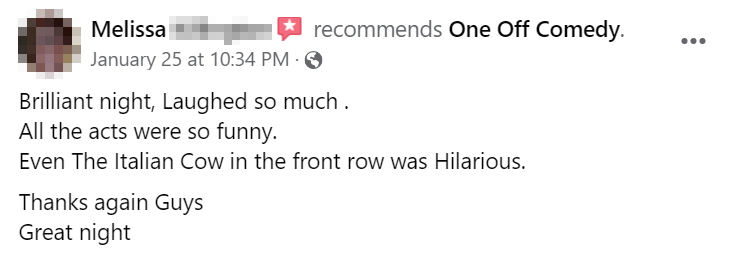 Review of One Off Comedy